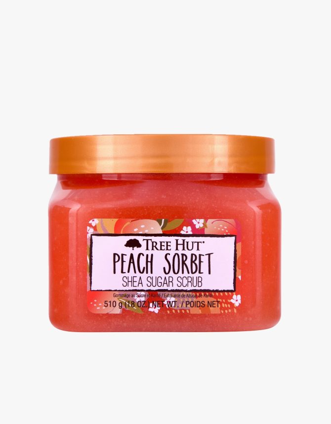 peach sorbet shea sugar scrub